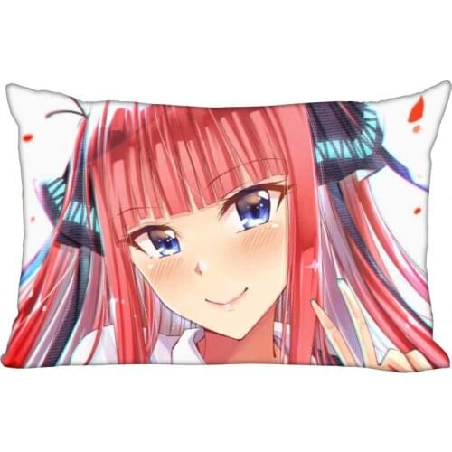 Anime Nino Nakano Pillowcase Satin Fabric Pillow Cover New Rectangle Zipper Pillow Cases Home Office Wedding Decorative 0406