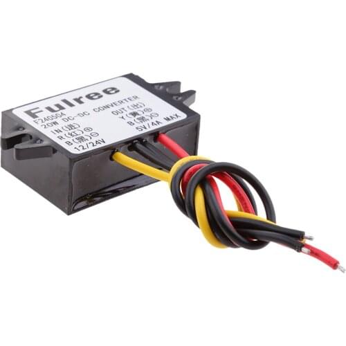 DC-DC Converter Step-Down Buck 12V/24V to 5V 4A 20W Car Power Professional Converter for Car Vehicle