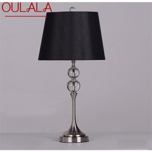 OULALA Simple Table Lamp Modern LED Crystal Decorative Desk Light for Home Bed Room Bedside