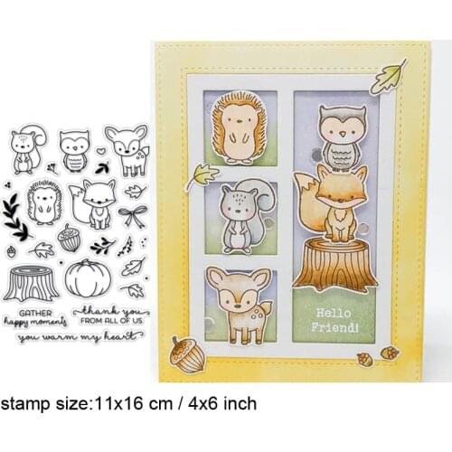 Wild Animals Clear Stamps/Seal for DIY Scrapbooking Album Crafts Decorative Cards Transparent Stempels Silicone Stamp New