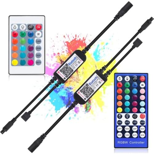 DC5-24V RGB RGBW LED Bluetooth Controller 24Key 40Key IR Remote Control / APP Control for RGB / RGBW / RGBWW LED Strip Lights