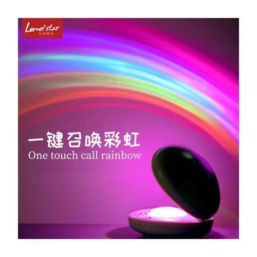 LED Night Light Projector Colorful Rainbow Novelty Lights Romantic Creative Holiday Lights Kids Baby Room Lamp LED Decoration