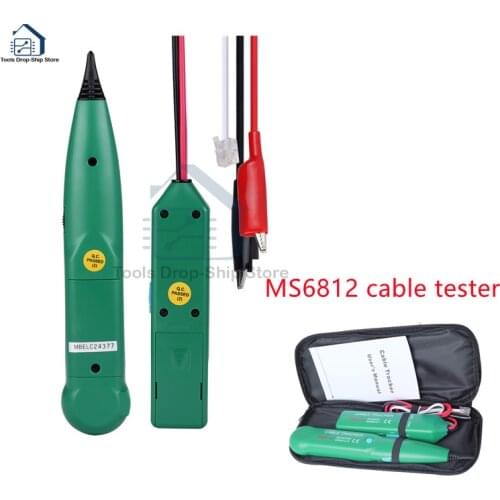 MS6812 cable tester 1.5kHZ network cable telephone line checker (green, ABS, 28.30*12.50*4.70cm cloth packaging