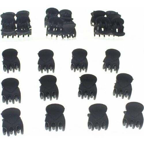 12Pcs/pack Women Hair Claw Black/Colorful Mini Hair Clips Girls Gifts Plastic Hair Clamp Accessories Wholesale
