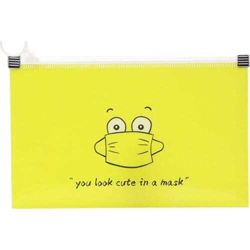 1pc Cute Face Mask Storage Case Portable Clip Packing Bag Moisture-proof Dustproof Container Case Mask Storage Box Organizer Bin