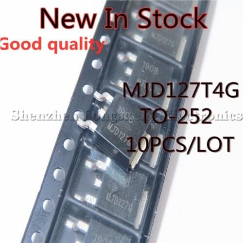 10PCS/LOT New MJD127T4G MJD127G J127G TO-252 Darlington Transistors