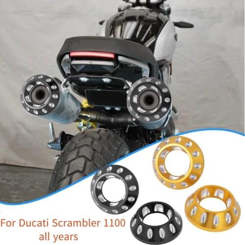 2021 2020 Scrambler1100 Motorcycle Muffler Tail CNC Aluminum Exhaust Tip Cover For Ducati Scrambler 1100 All Years Accessories