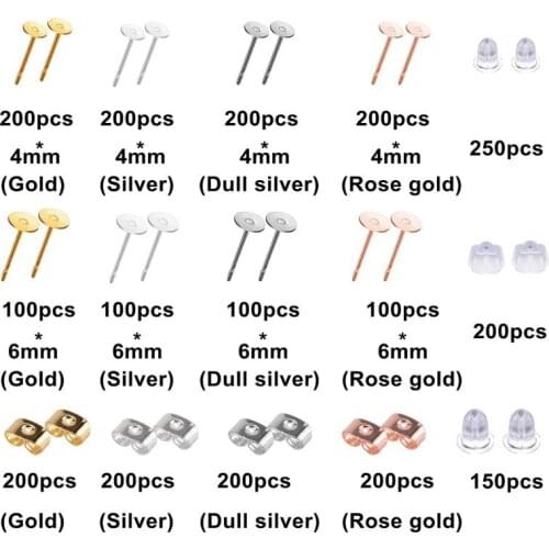 2600Pcs DIY Earring Making Repair Kit Ear Hook Earplug Ear Needle Jump Ring Jewelry Findings Tools Alloy Accessories