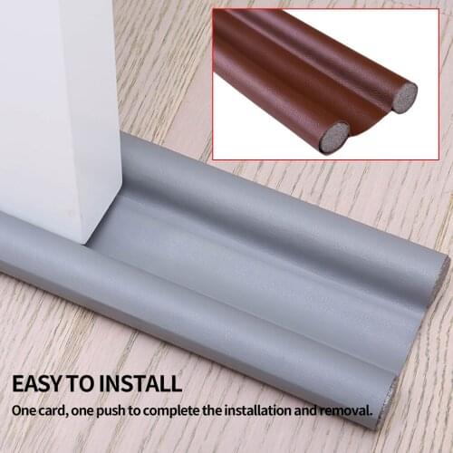 3 Pieces Under Door Stopper Home Dorm Bedroom Sound Proof Noise Reduction Door EVA Draft Stopper, Brown
