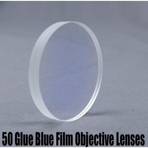 Astronomical Telescope DIY Accessories Refraction Objective Lens HD Achromatic Diameter 52 Focal Length 400 Glued Blue Film