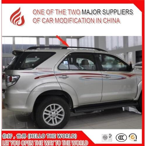 Hot sale black color Aluminium alloy screw install side rail bar roof rack for Fortuner 2011 2012 2013 2014 2015