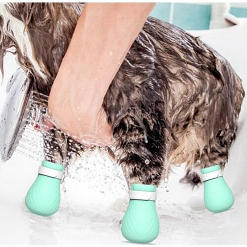 4Pcs Anti-Scratch Cat Shoes Kitten Grooming Boots Claws Cover Paw Protector