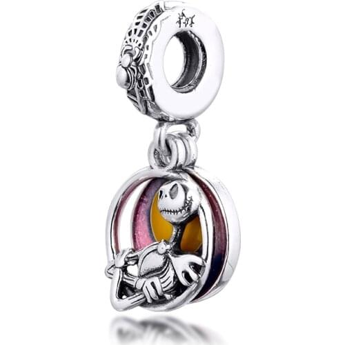 Woman DIY Beads The Nightmare Before Christmas Fits Snake Chain Bracelets Sterling Silver Jewelry Beads For Jewelry Making