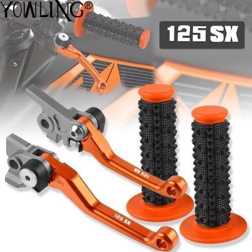 For 125SX 125 SX 2004 2005 2006 2007 2008 Motorcycle Aluminum Dirt Bike Brake Clutch Levers 7/8'' Rubber Handle Bar Accessories