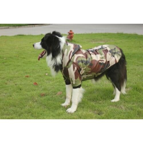 Pet Camouflage Coat For Husky Samoyed Golden Retriever Large Dog Clothes Warm Winter Wadded Jacket Big Size Dog Costume Coat