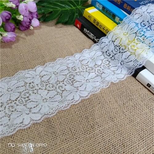 9cm S2333 High Elasticity Lace Pink White Lace for DIY Garment Sewing Edge and Handmade Decoration Garment Accessories