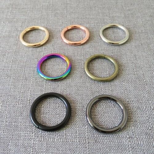 100 pcs 25mm metal O ring hardware wheel ring belt straps buckle for bag dog collar harness backpack sewing garment accessories