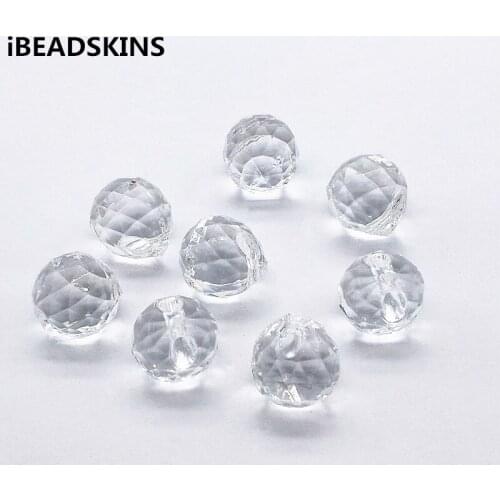 New arrival! 18x17mm 150pcs Clear acrylic Faceted Ball shape beads for Earrings parts,hand Made Jewelry Findings & Components