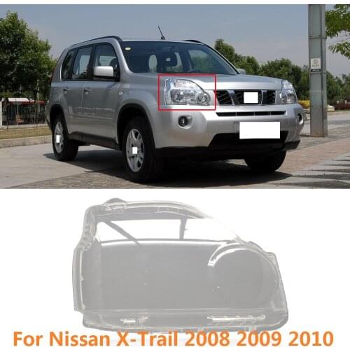 CAPQX For Nissan X-Trail XTrail X Trail 2008 2009 2010 Front Headlamp Transparent Lamp cover Headlight glass lens Shade Shell