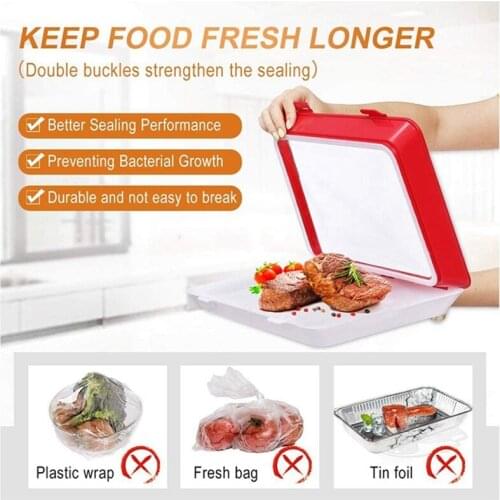 Creative Vacuum Food Preservation Tray Food Fresh Keeping Fresh Spacer Organizer Food Preservate Refrigerator Food Storage