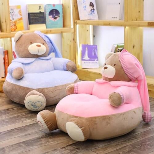 45cm*55cm Cute Suffted Teddy Bear Sofa Chair Plush Pillow Cushion Toys Baby Seat Kids Gifts