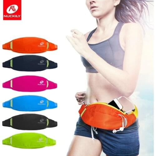 NUCKILY Waist Bag Cycling Bags Women Men Running Belt Sports Portable Gym Bag Running Waist Bag Hold Water Phone Bags Waterproof
