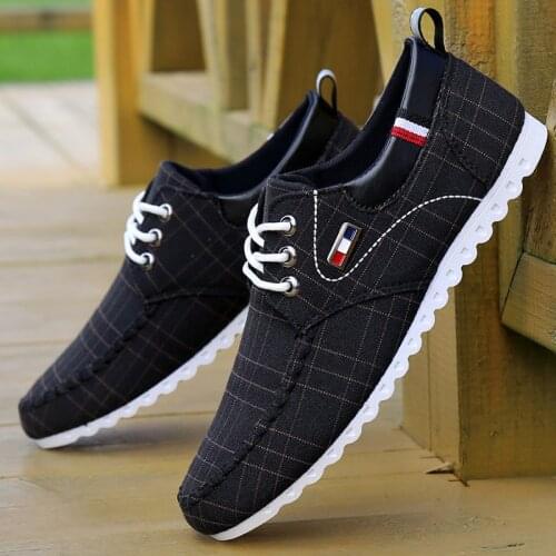 Dropshipping Mens Loafers Casual Driving Shoes Mens Spring and Summer Canvas Mens Shoes Light Breathable Fashion Flat Shoes