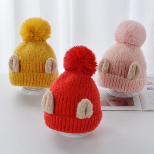 Winter Warm Baby Hat Soft Thicken Double Layer Newborn Beanie Cap Cute Ears Children Girl Boy Bonnet Cap