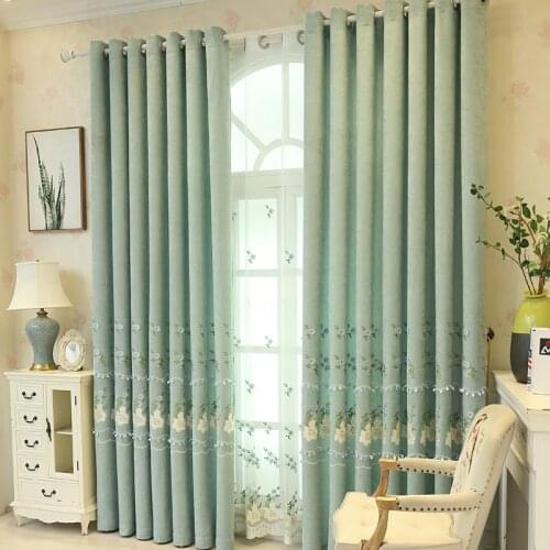 Snow Neal embossed embroidery to cover the light Curtains for Living dining room bedroom