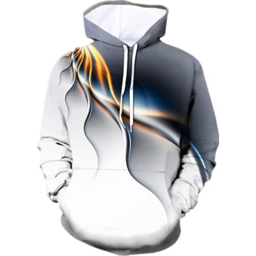 2021the New Mens Loose Hooded Sweater 3d Printing Pattern Hoodies & Sweatshirts Digital Printing Long Sleeve Top