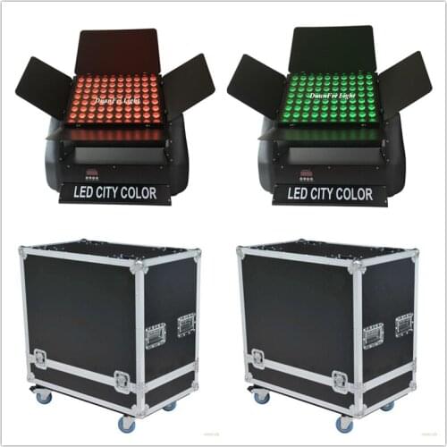 6PCS+FlightCase) Outdoor Lighting Rgbw Wash Led City Color 80x10W Dmx Wall Washer IP65