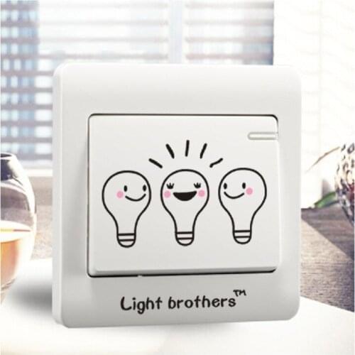 Funny Cute DIY Wall Sticker Light bulb toilet paper Switch Stickers Wall Stickers Home Decoration Bedroom Parlor Decoration hot