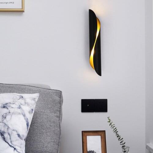 Iron LED Wall Lamp Nordic 85-265V Modern Creative Wall Mounted Light Fixture For Decorating Living Room Bedroom Wall Lighting