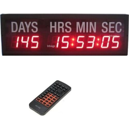 1.8'' Red LED Countdown Clock Countdown Count Up Birthday New Year Festival Mission Elapsed Time