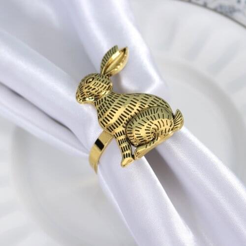 1pc Bunny Ears Napkin Rings Easter Rabbit Napkin Ring Spring Easter Rustic Dinner Party Table Decoration Napkin Holders