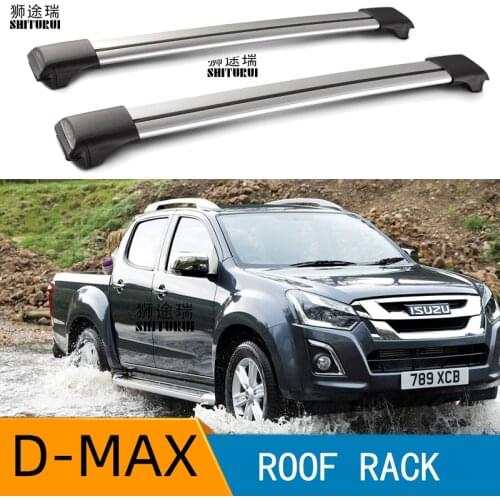2Pcs Roof bars For Isuzu D-MAX 2016 2017 2018 Aluminum Alloy Side Bars Cross Rails Roof Rack Luggage