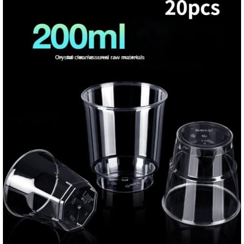 150/200ml disposable cup transparent hard plastic cup restaurant small beverage cup outdoor household transparent cup