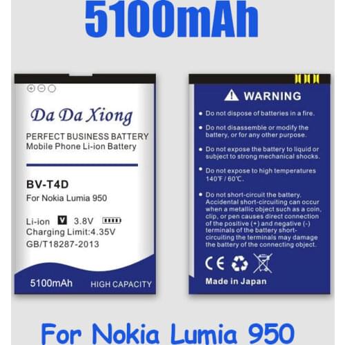 4800mAh BV-T4D BVT4D Li-ion Phone Battery For Nokia Microsoft Lumia 950 XL CityMan Lumia 940 XL RM-1118 BVT4D