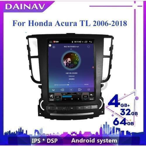 Android 2 din Vertical screen For Honda acura TL 2006-2018 Tesla style car radio GPS navigation Multimedia stereo player