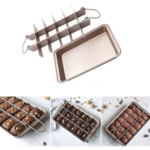 18 Grid Nonstick Square Shape Bread Mold Brownie Cake Pan Stainless steel Baking Tool Bakeware Chocolate Cake Mold