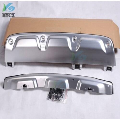 Car-covers Aluminum Alloy Front+Rear Bumper Skid Protector Guard Plate For Honda CRV CR-V 2012- 2014 Car styling
