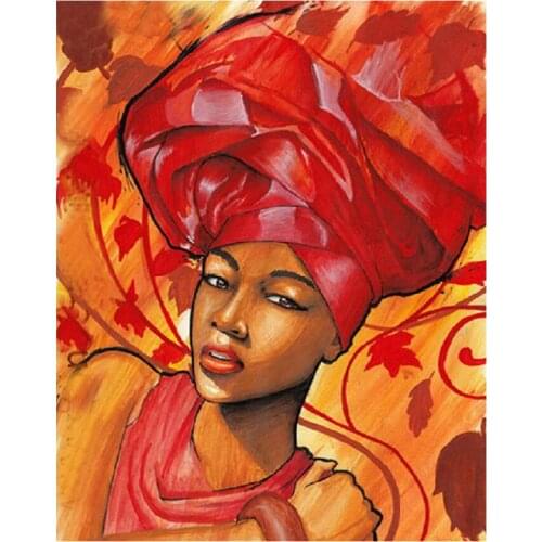 DIY Diamond Painting African woman patterns bead Embroidery Diamond Mosaic Rhinestones decorative 3d picture pastes