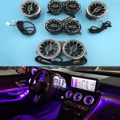 For Benz A/C/E/S/V/CLA/GLA/GLC class X253 W117 W176 W205 W213 W222 W447 W156 Neon Lamp Nozzle Ambient Light LED Air Vent Turbine