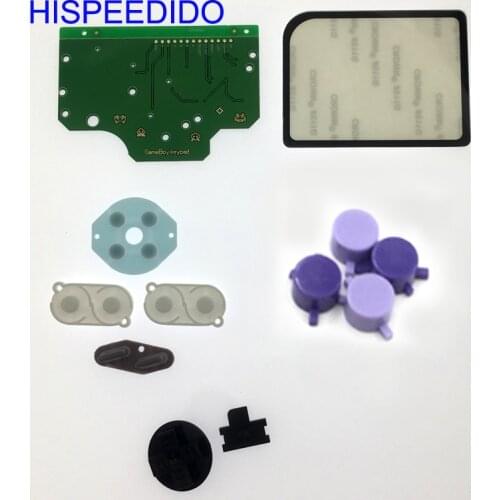 HISPEEDIDO GB DMG GBO A B Button & Silicon Select Start Rubber For Raspberry Pi Zero PCB Board & Lens Accessaries