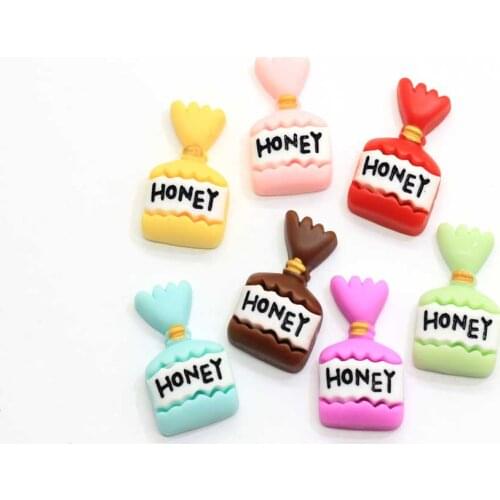 Kawaii Sweet Honey Milk Candy Resin Flatback Cabochons Miniature Food DIY Scrapbooking Embellishment Craft