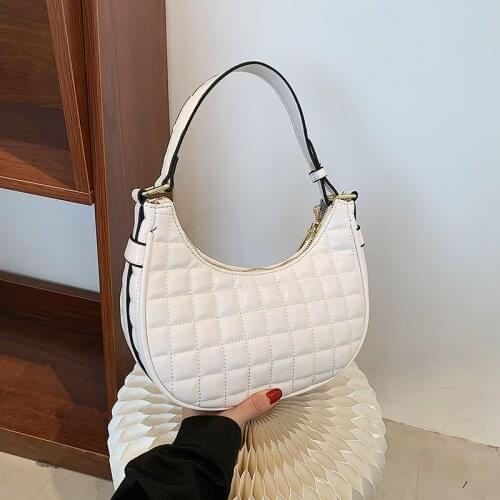 Western Style Plaid Design Underarm Bag 2021new Fashion Simple Lady Luxury Portable Dumpling Bag Fashion Single Shoulder Handbag