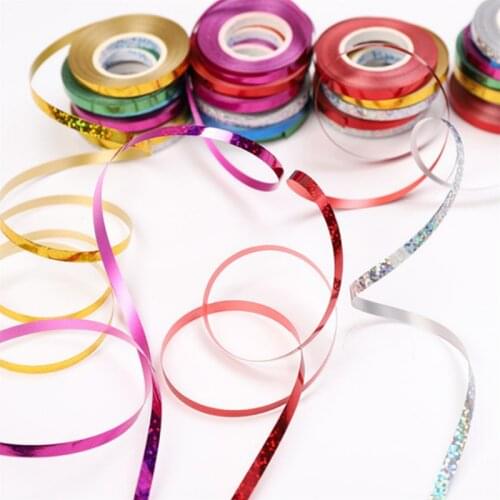 5pcs 10m Gold Silver Laser Balloon Ribbon For Latex Helium Balloons Globos Confetti Birthday Wedding Home Decor Accessories