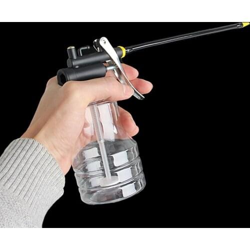 69HF 250cc High Pressure Pump Oiler Lubrication Oil Can Plastic Machine Grease 250mm