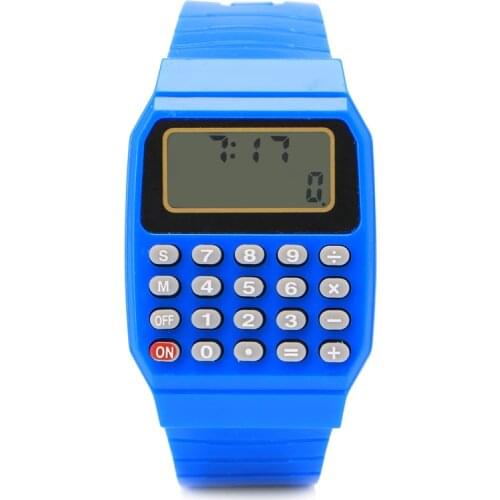 Fashion Child Kid Silicone Date Multi-Purpose Electronic Calculator Wrist Watch