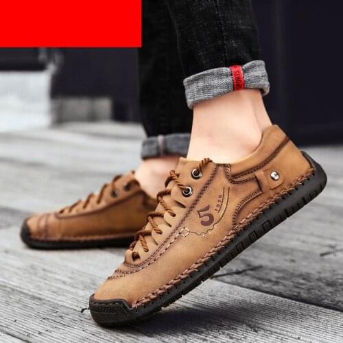 2021 New Men Microfiber Leather Shoes 39-48 Anti-slip Soft Tendon Bottom Outsole Man Casual Bussiness Youth Leather Loafers